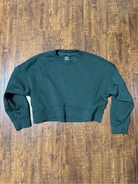 Abercrombie Dark Green Cropped Sweatshirt - YPB